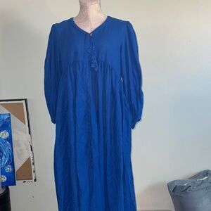 Vibrant Blue Long Sleeve Dress